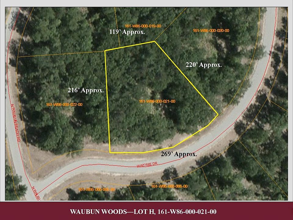 17 3 30 LOT H WAUBUN WOODS MAP
