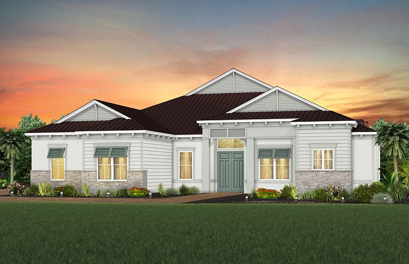 Oakley Exterior CO3 with Metal Roof and Stone