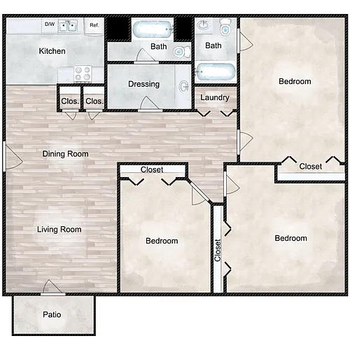 Floor plan The Oak/The Flint