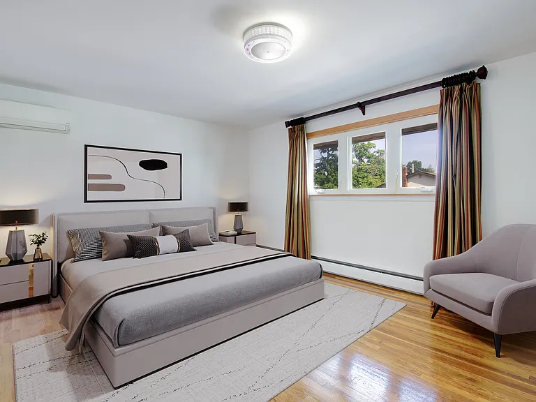 Virtually staged Primary bedroom