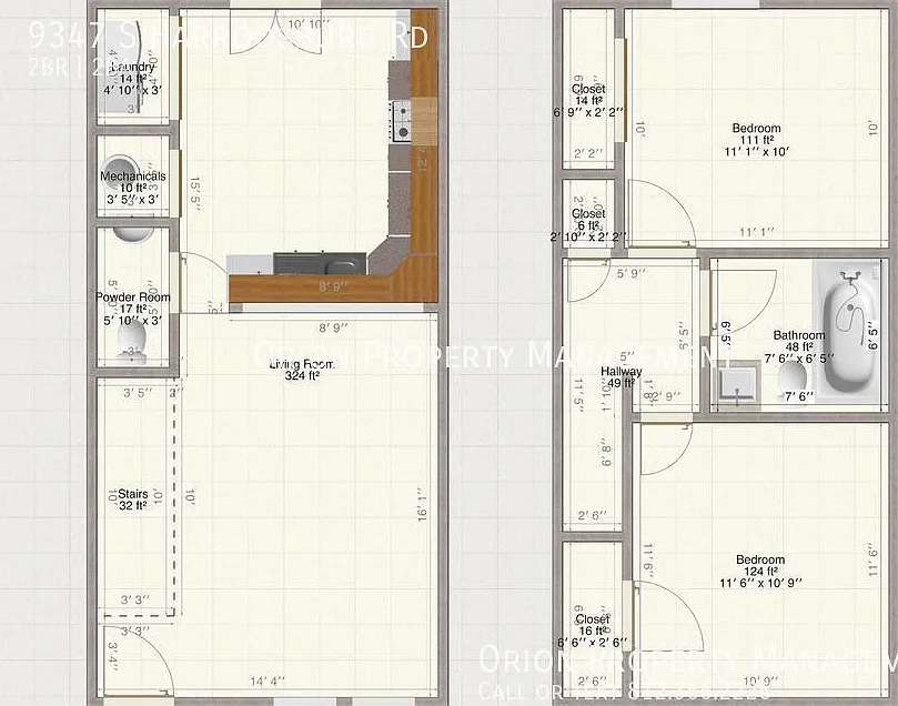 2 bed, 1.5 bath, $1,055 — Photo 2