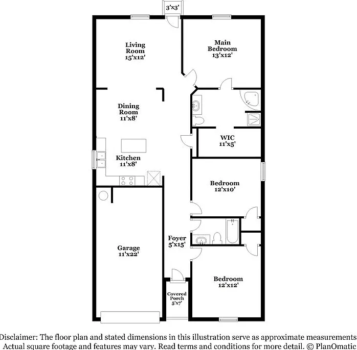 3 bed, 2.0 bath, 1233 sqft, $1,515 — Photo 3