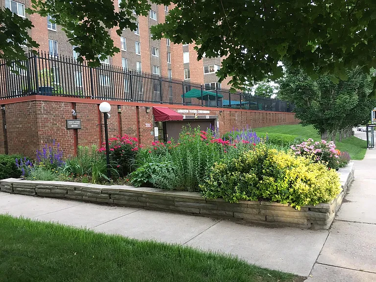 Bayard St Entrance/ Resident Bldg Patio (above Garage)