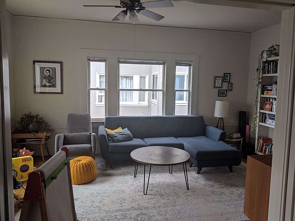 Living room- pocket doors between living room and dining room close to create privacy