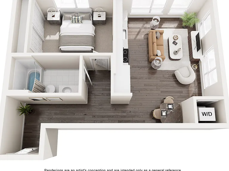 Bright and contemporary one-bedroom apartment offering open-concept living. Bright and contemporary one-bedroom apartment offering open-concept living.