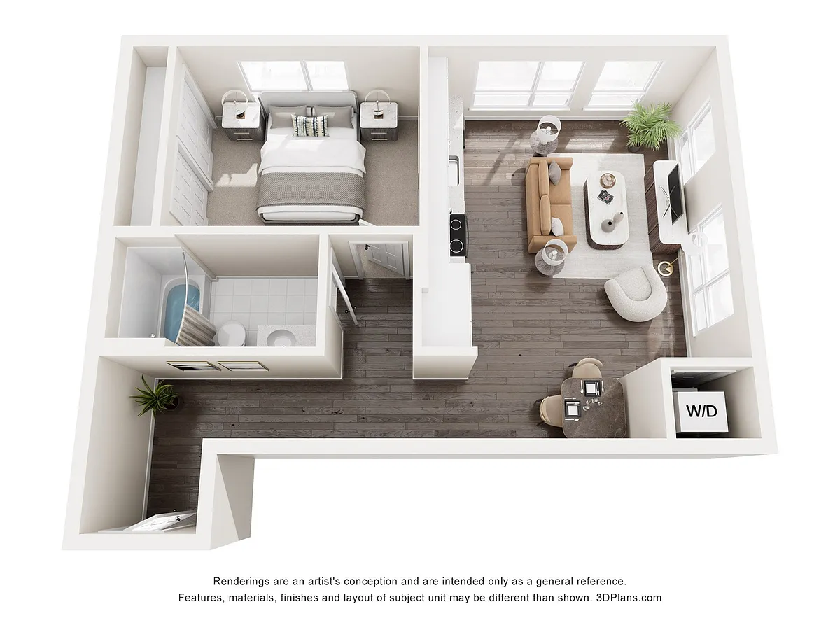 Floor plan 1x1 - Income Limited