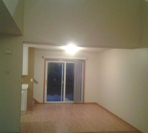 Dining area with access to the patio and kitchen