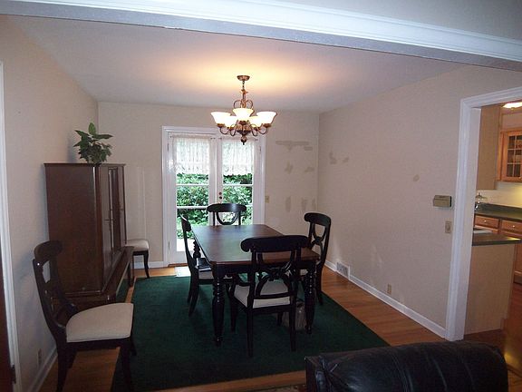 Dining room with french doors to patio