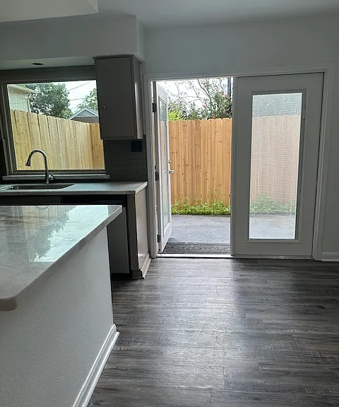 Patio with gate to under cover parking