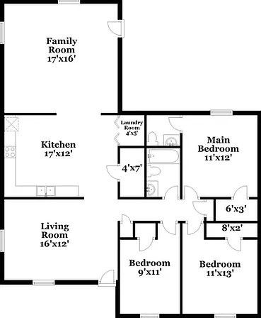 3 bed, 1.5 bath, 1361 sqft, $1,595 — Photo 2