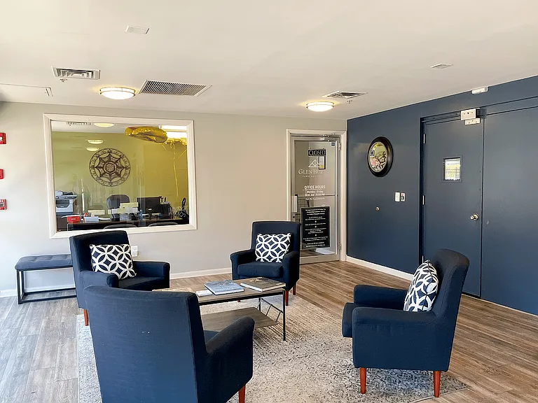 Experience the comfort of our inviting office lounge.
