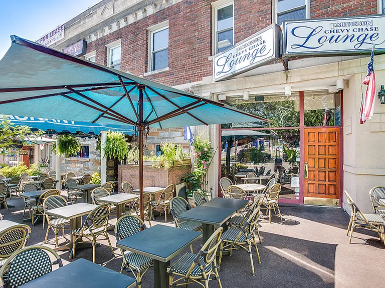 Nearby shopping and dining in Chevy Chase