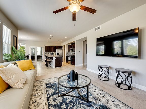 Living room and kitchen