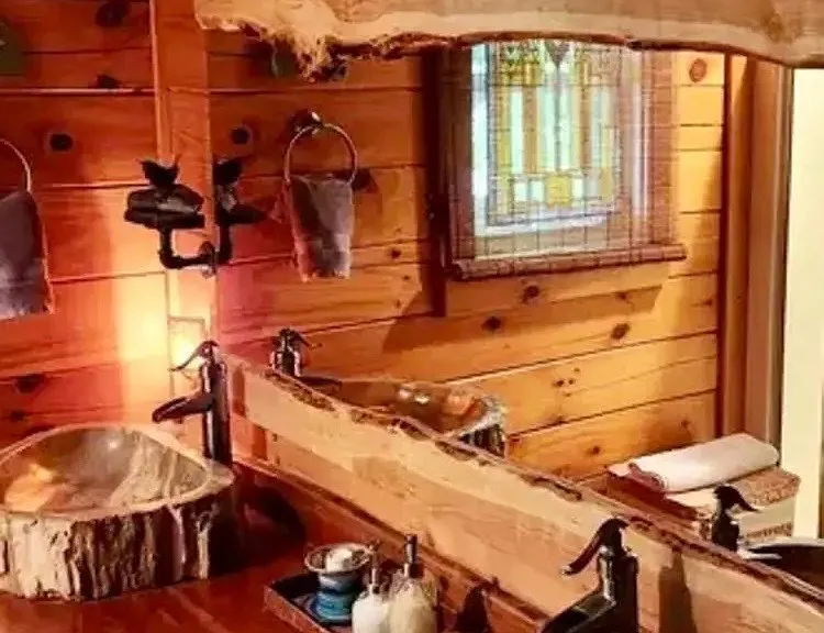 Master Bathroom with double sinks.