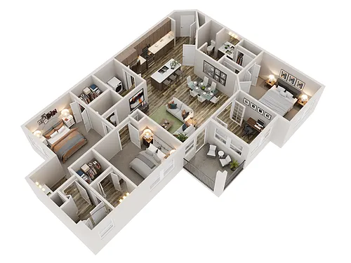 Floor plan The Promenade- Den or Sunroom