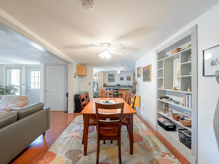 dining area with built-ins