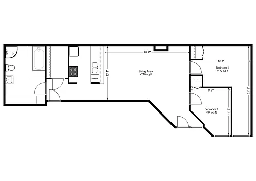 Floor plan Signature Series- 2BD A
