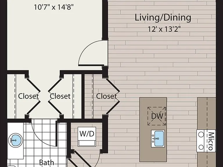 1BR/1BA 1BR/1BA