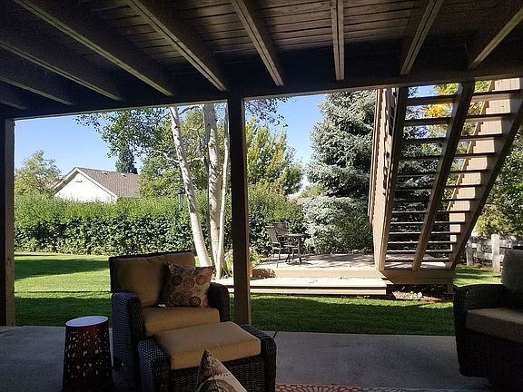Walkout Patio. Privacy Hedge