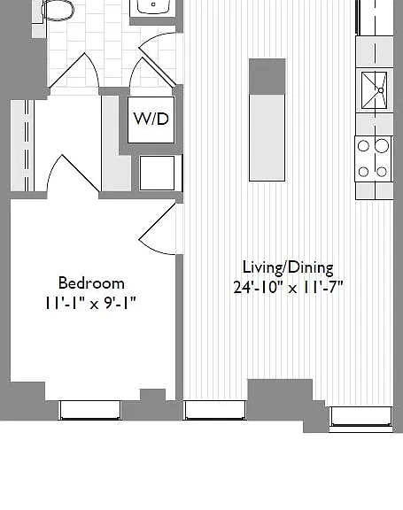 1-Bedroom 1-Bathroom | 581 sqft 1-Bedroom 1-Bathroom | 581 sqft