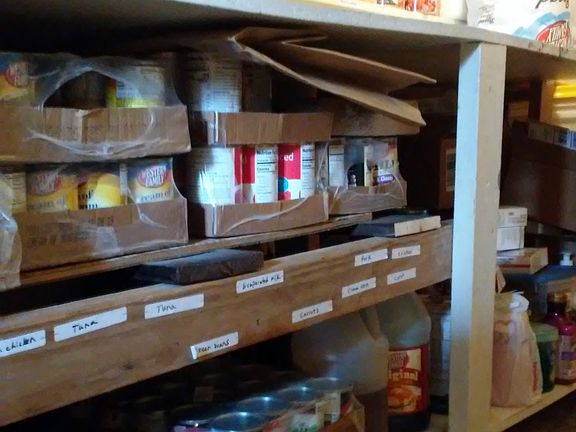 Downstairs pantry.
