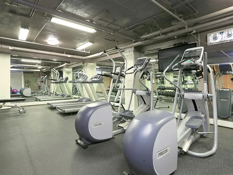 Nob Hill Place ~ Onsite fitness center with cardio machine and weights
