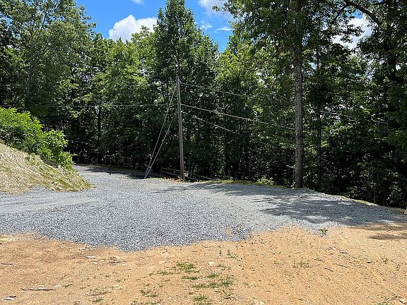 Looking down driveway