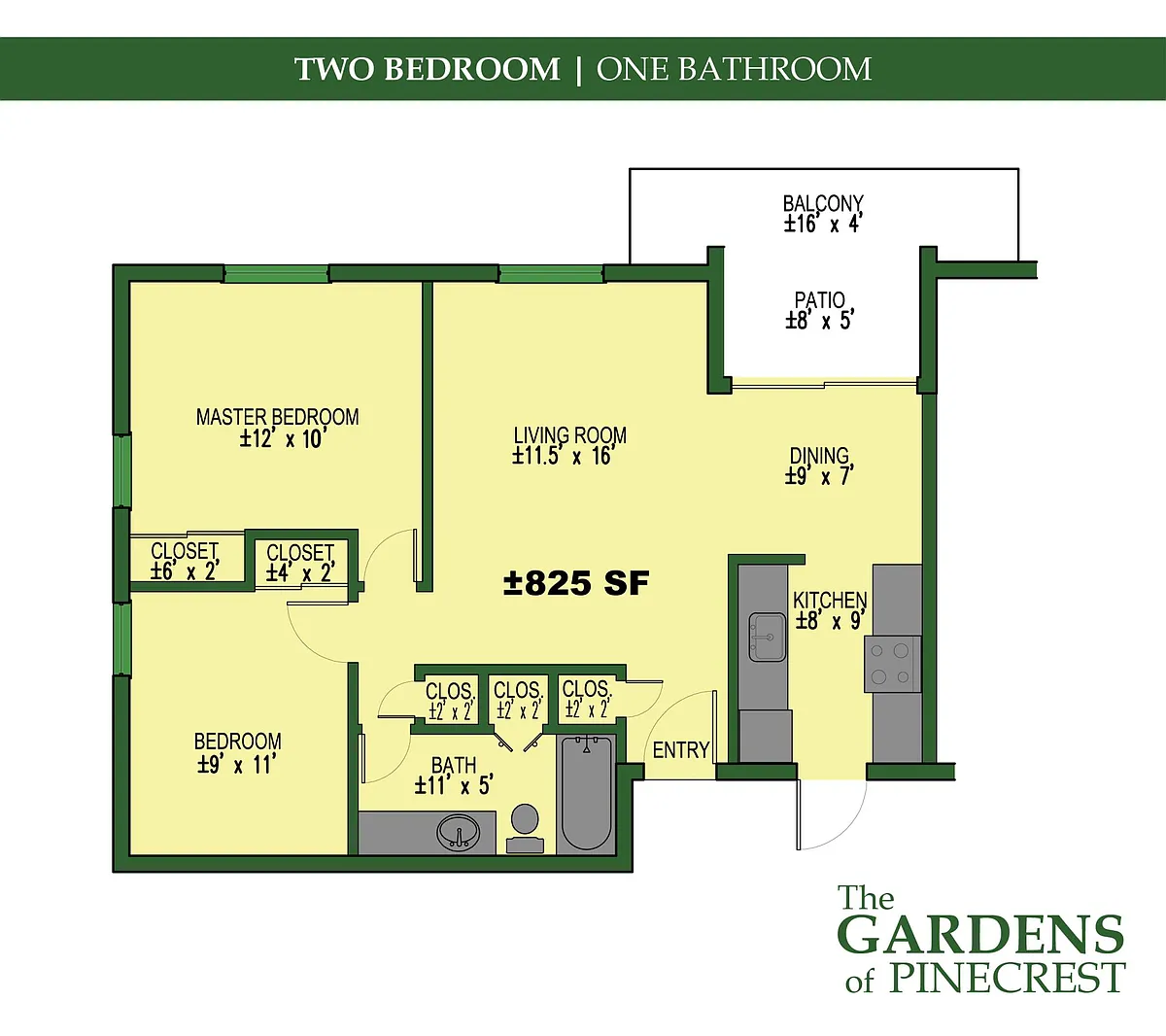 Floor plan Two Bedroom