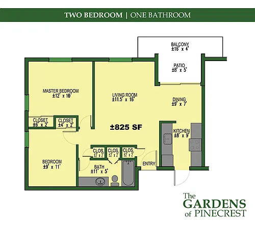 Floor plan Two Bedroom