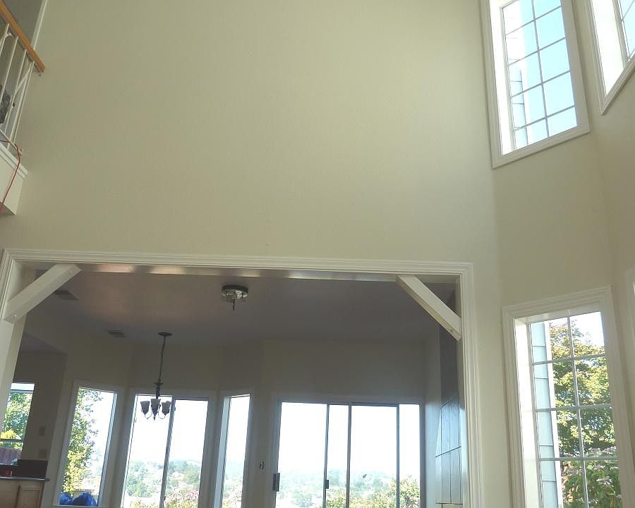 High ceiling living room