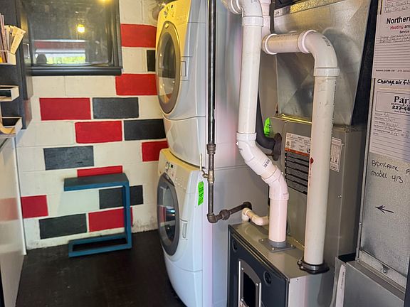 Included washer and dryer along with heat and a/c