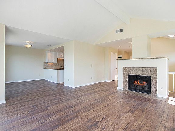 Living room, Dining room and Kitchen.