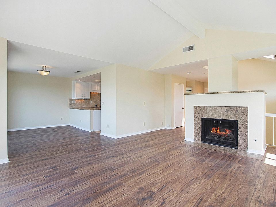 Living room, Dining room and Kitchen.