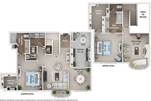 Floor plan C1 with Den