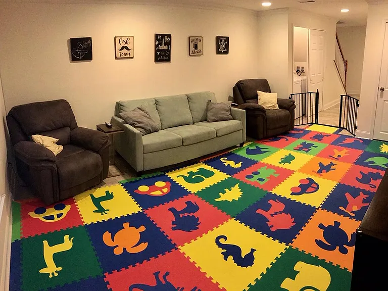 Fully finished basement (currently used as playroom/TV room)