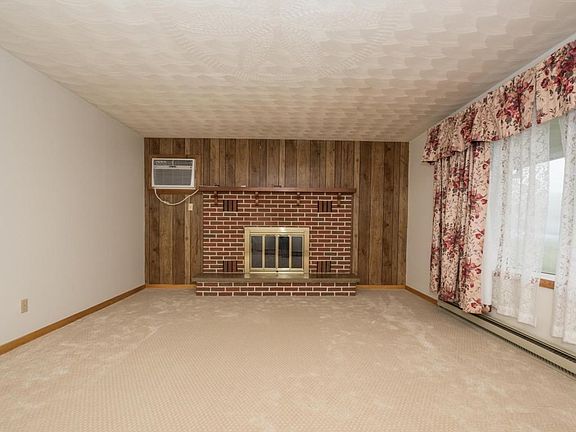 living room with fireplace