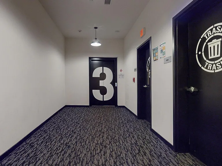 Hallways with Trash Room on each floor