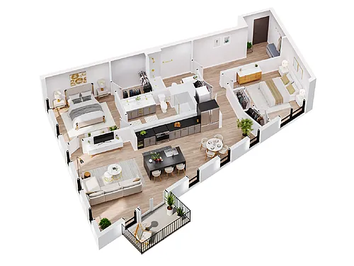 Floor plan Io Penthouse