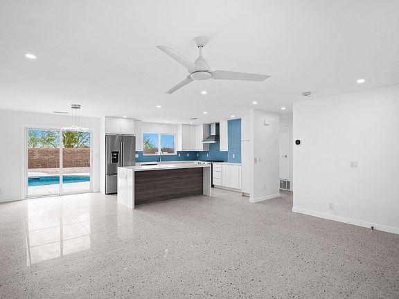 Open living/kitchen area