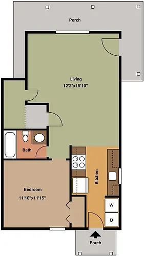 Floor plan One-Bedroom Flat