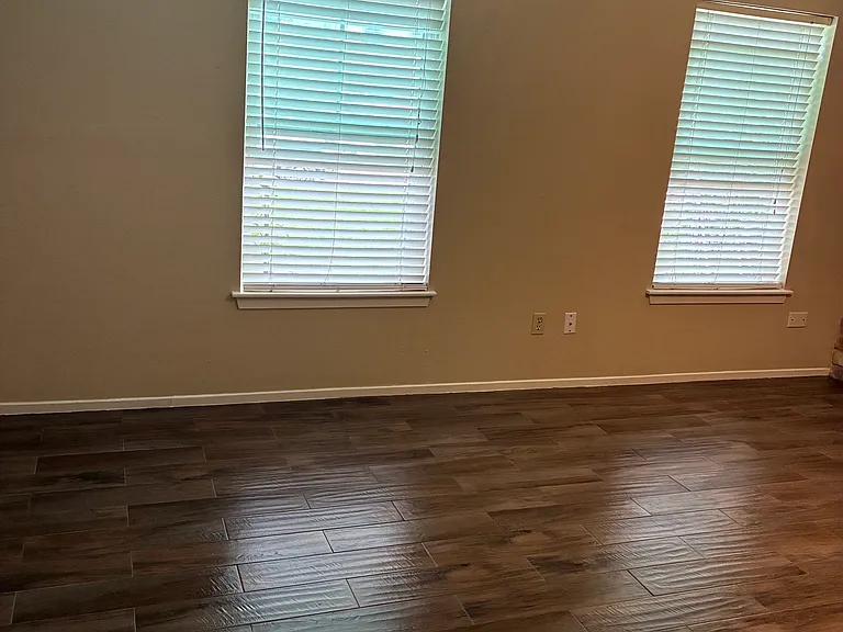 Downstairs living room windows in front of house