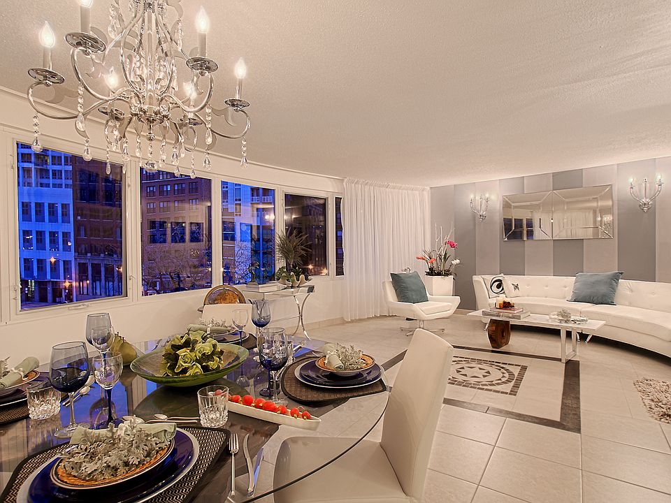 Living area with wide windows