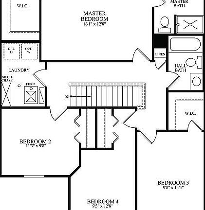 Elevation H - 2nd Floor