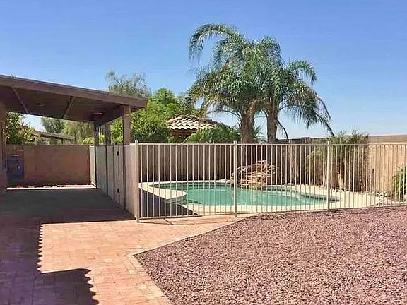 Pool is fenced for saftey