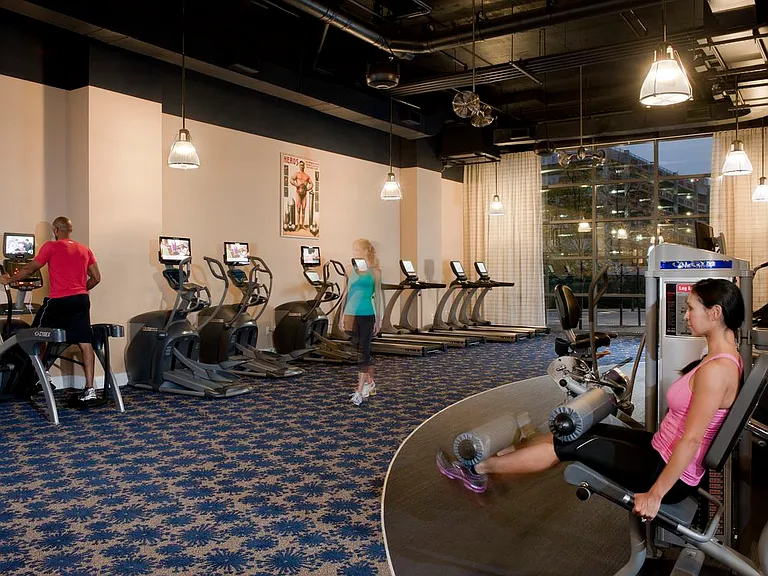 Fitness center with cardio and strength equipment