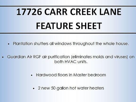 2nd image of 17726 Carr Creek Ln