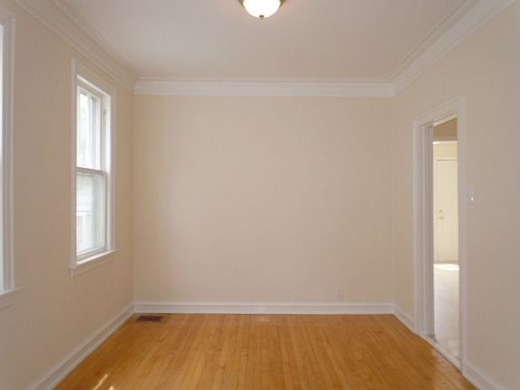 Dining Room with Lovely Redone Hardwood Floors
