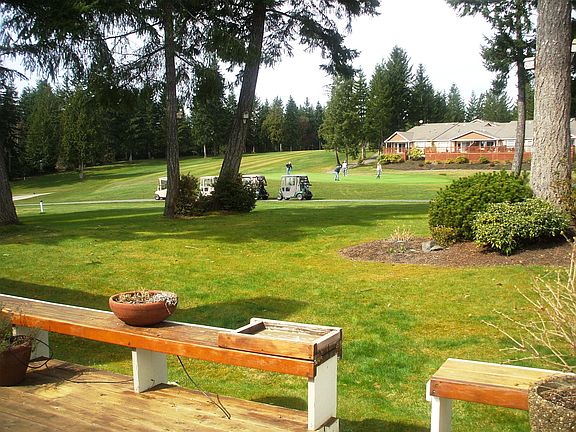 View of golf course from deck