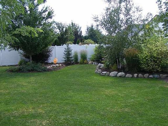 Landscaped yard