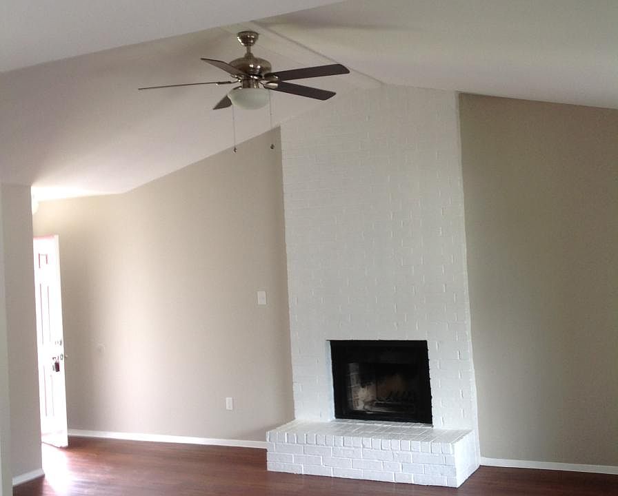Fireplace and Ceiling Fan